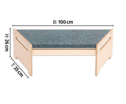 EduCasa Trapezbank mit Teppich 4