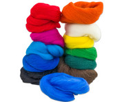 Filzwolle Regenbogen 12 Farben 100 g 1