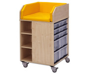 Fahrbare Wickelkommode mit 10 Boxen 1