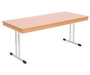 Klapptisch 180 x 80 cm T Fuß Gestell 1