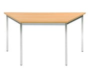 Vielzweck Trapez Tisch 140 x 70 x 70 mit runden Tischbeinen 1