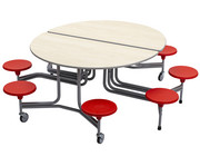 Tisch Sitz Kombination oval 8 Hocker 1