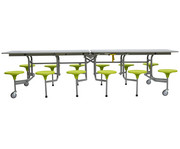 Tisch Sitz Kombination rechteckig 12 Hocker 2