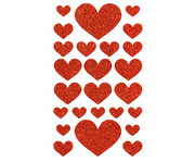 folia Moosgummi Glitzer Sticker Herz 50 Stück 3