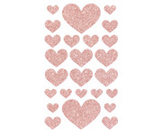 folia Moosgummi Glitzer Sticker Herz 50 Stück 4