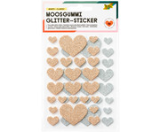 folia Moosgummi Glitzer Sticker Herz 50 Stück 6