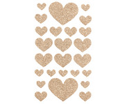 folia Moosgummi Glitzer Sticker Herz 50 Stück 7