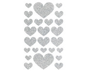 folia Moosgummi Glitzer Sticker Herz 50 Stück 4
