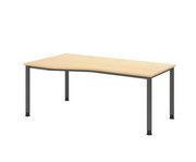 Betzold Eckschreibtisch Eco höhenverstellbar 180 x 80 cm 2
