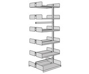 VIVAX Systemregal doppelseitiges Anbaufeld 200 x 75 cm 6