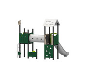 Spieltürme mit Tunnelbrücke Rutsche und Kletterwand 4