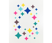 folia Glitterkarton Block 300 g/m² 24 x 34 cm 6 Farben 6