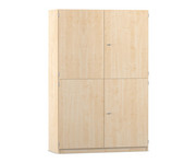 Flexeo® Schrank 10 Fächer Mittelwand 4 Halbtüren Breite 126 4 cm 2