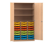 Flexeo® Hochschrank PRO 3 Reihen 24 Boxen Gr S 3 Fächer 1