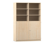 Flexeo® Schrank 10 Fächer 2 Halbtüren Mittelwand Breite 126 4 cm 2