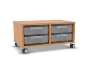 Flexeo® Regal 2 Reihen 4 kleine Boxen Mittelwand 1