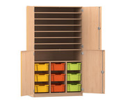 Flexeo® Bastelschrank PRO 3 Reihen 9 Boxen Gr M 8 Fächer 1