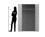 Garagenschrank leer H x B x T: 190 x 94 4 x 60 cm 4