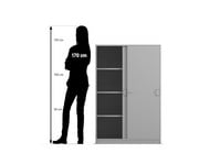 Flexeo® Schiebetürenschrank 8 Fächer Mittelwand Breite 94 4 cm 7