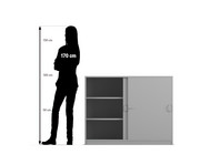 Flexeo® Schiebetürenschrank 6 Fächer Mittelwand Breite 126 4 cm 2