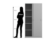 Flexeo® Schiebetürenschrank 10 Fächer 2 Türen Breite 94 4 cm 2