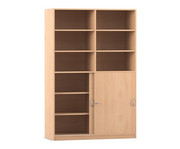 Flexeo® Schiebetürenschrank 12 Fächer Mittelwand 2 Türen Breite 126 4 cm 1