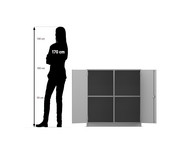 Flexeo® Unterschrank 4 Fächer Breite 94 4 cm 2