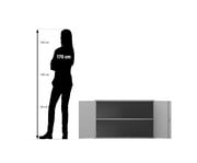 Flexeo® Aufsatzschrank 2 Fächer 2 Türen Breite 94 4 cm 2