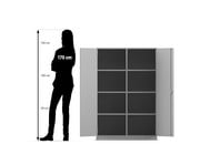 Flexeo® Schrank 8 Fächer Mittelwand 2 Türen Breite 94 4 cm 2