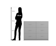 Flexeo® Schrank 6 große Schubladen Breite 126 4 cm 4