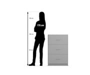 Flexeo® Schrank 3 große Schubladen Breite 64 1 cm 5