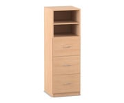 Flexeo® Schrank 3 große Schubladen 2 Fächer Breite 48 1 cm 1