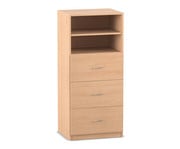 Flexeo® Schrank 3 große Schubladen 2 Fächer Breite 64 1 cm 1