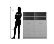 Flexeo® Schrank 6 Hängeregister 4 Fächer Mittelwand Breite 126 4 cm 2