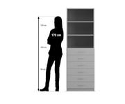 Flexeo® Schrank 6 kleine Schubladen 3 Fächer Breite 64 1 cm 2