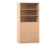 Flexeo® Schrank 6 große Schubladen 3 Fächer 1