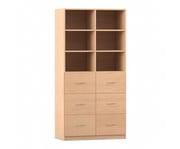 Flexeo® Schrank 6 große Schubladen 6 Fächer Mittelwand Breite 94 4 cm 1