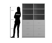 Flexeo® Schrank 6 Hängeregister 6 Fächer Mittelwand Breite 126 4 cm 2