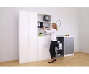 Flexeo® Schrank 3 große Schubladen oben 3 Fächer = 6 Ordnerhöhen 5