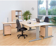 L Fuß Schreibtisch Höhe 72 cm Platte 180 x 80 cm 2