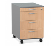 Flexeo® Schreibtisch Container mit 4 Schubladen 1
