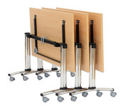 Säulentisch fahrbar und klappbar BxTxH: 120 x 70 x 73 5 cm 1