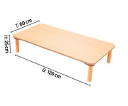 Betzold Bodentisch Rechteck T x B 60 x 120 cm Höhe 25 cm 7