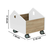 EduCasa Spielkiste fahrbar 5