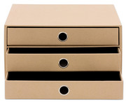 S O H O – 3er Schubladenbox Kraft 1