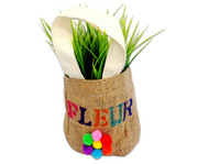 Jute Täschchen mit Innenfolie 10 Stück 3
