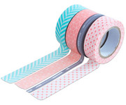 Washi Tape Set aus 4 Rollen geometrisch 1