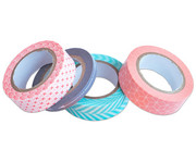 Washi Tape Set aus 4 Rollen geometrisch 3