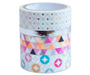 Washi Tape 4 Rollen Hotfoil silber 2