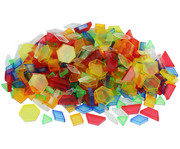 Betzold Transparente Pattern Blocks 360 Teile in Stapelbox 1